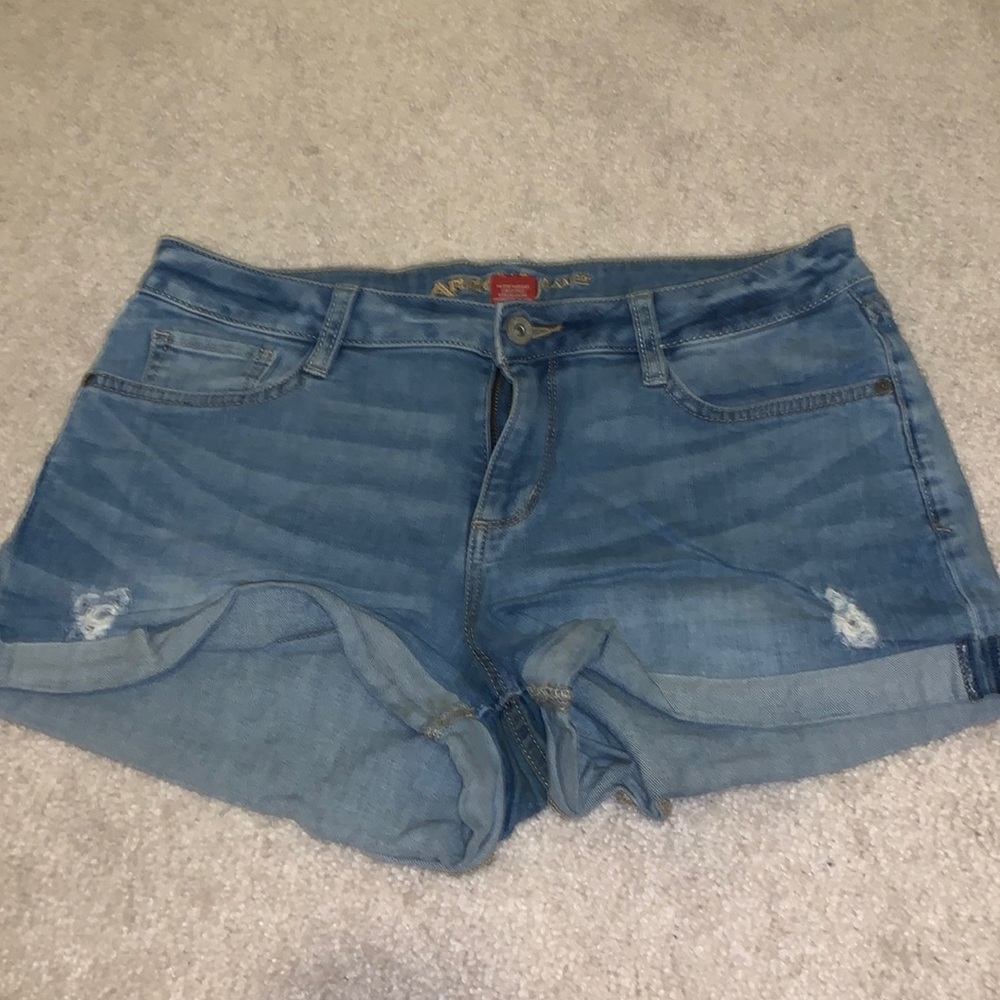 Distressed Jean shorts